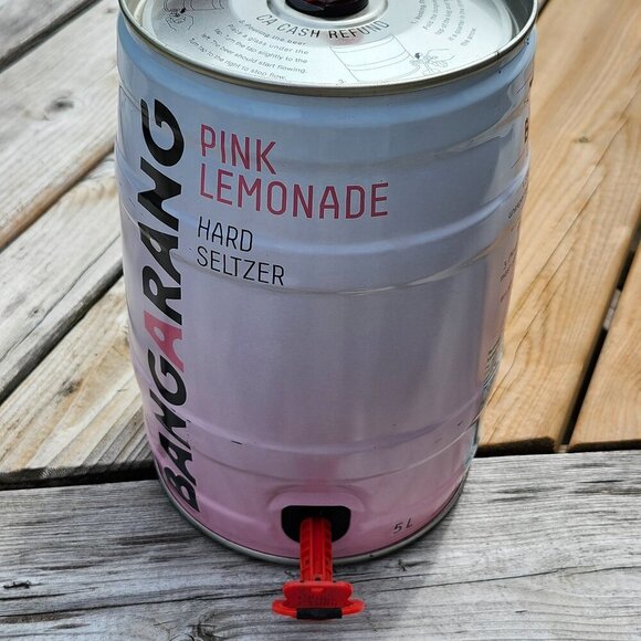 BANGARANG PINK LEMONADE HARD SELTZER MINI KEG 5L EMPTY The Big Banger 2022 - Picture 1 of 7
